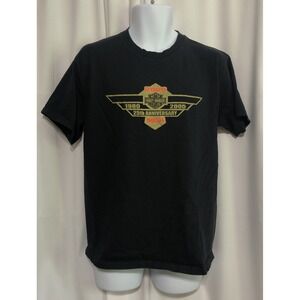 Harley-Davidson T-Shirt Mens Large Black Excellent 2005 MDA 25th Anniversary Tee